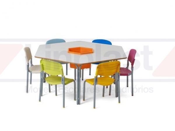Conjunto Sextavado Formica Lousa 